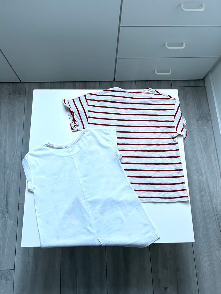 Set T-Shirt Gr. 146/152 Zara rot weiß Melone Streifen in Meppen