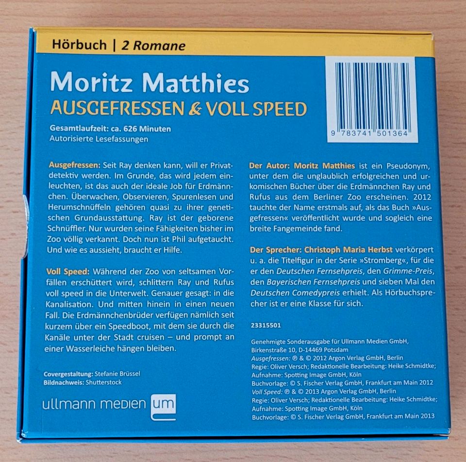 Hörbücher Moritz Matthies, 2x Romane in Frankfurt am Main