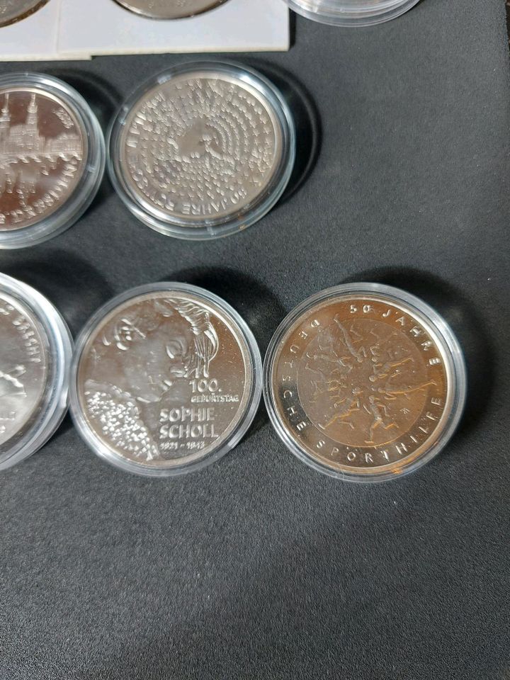 Deutsche Münzen 5/10er DM+Euro Silber in Cuxhaven