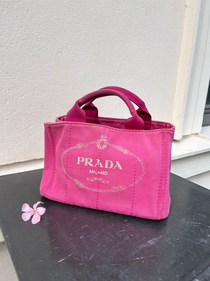 Prada Canape Canvas Tote Bag Shopper in Pink Tasche in München