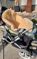 Kinderwagen mit Babyschale, Trittbrett, Winterfell-Fusssack Bayern - Aham Vorschau