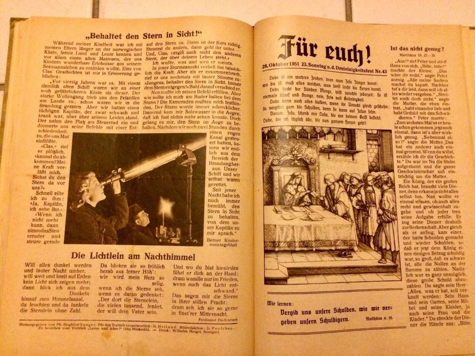 Für Euch! 1951 Wochenblatt für evangelische Kinder in Köln