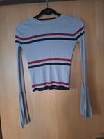 Mango Lurex Pullover mit raffinierten Ärmeln Größe S Hessen - Steinau an der Straße Vorschau
