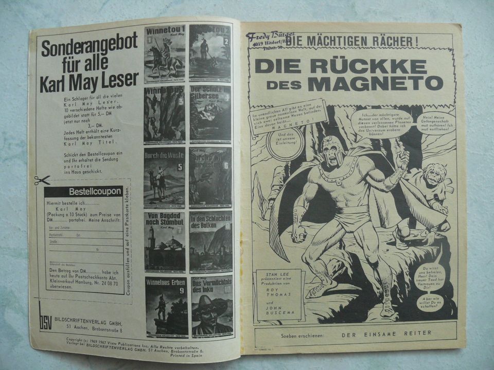 Hit Comics Nr. 79 X-Männer, 84 Spinne, 102 Rächer bsv 1968/69 in Leverkusen