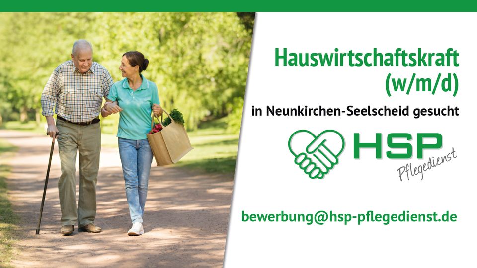 Hauswirtschaftskräfte (w/m/d) gesucht in Neunkirchen-Seelscheid in Neunkirchen-Seelscheid