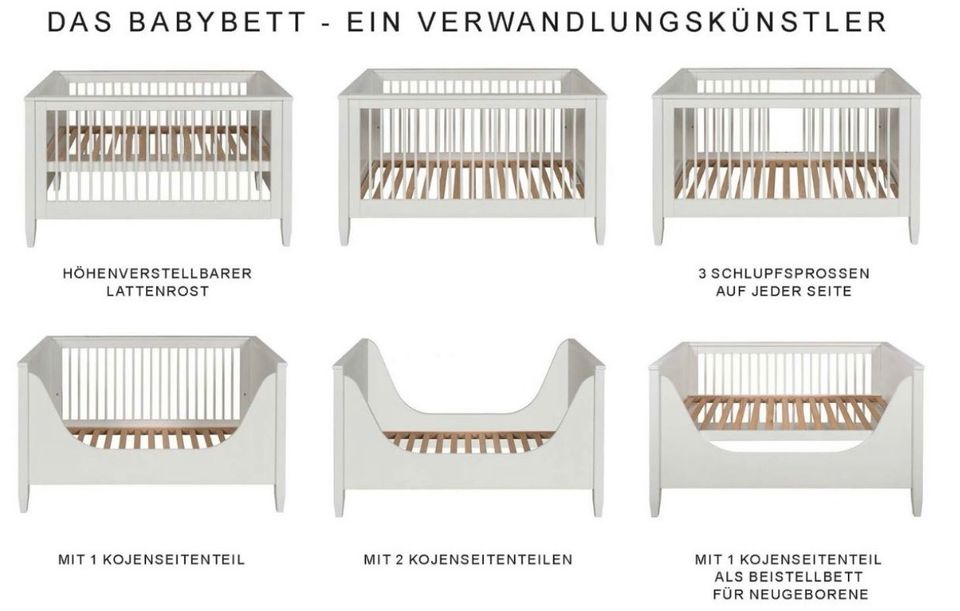 ❗️2 x Betten❗️isle of dog Kinderbett Babybett 70x140cm weiß in Düsseldorf