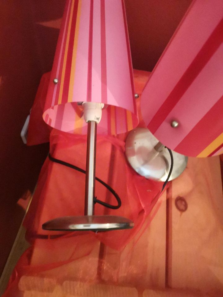 Nachttischlampen voll funktionsfähig rot rosa Orange in Zeilarn