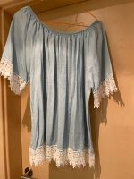 Tolles Shirt.italienische Mode.Gr.one size-40.hrllblau.wollweiiß Sachsen - Zwenkau Vorschau