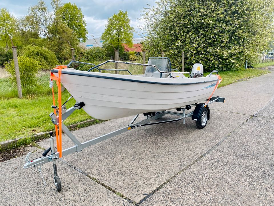 Boot Terhi Nordic 6020 + Trailer + Honda BF50 // Motorboot in Neubrandenburg