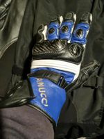 Vanucci Motorradhandschuhe Handschuh Leder Gr. S schwarz / blau Nordrhein-Westfalen - Radevormwald Vorschau