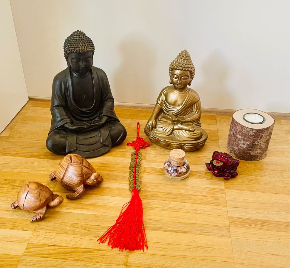 Feng Shui Sammlung: Buddhas, Schildkröten, Geldfrosch, Münzen... in Wiesbaden