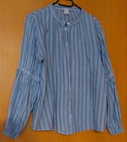 Damen Bluse Langarm blau weiß Gr.42 längst gestreift 100% BW Niedersachsen - Northeim Vorschau