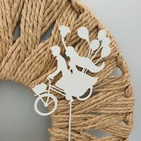 Metallstecker weiß Brautpaar Hochzeitspaar auf Fahrrad Niedersachsen - Aurich Vorschau