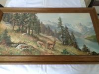 Kunstdruck in Holzrahmen von N. Gero " Rehe im Gebirge " Bayern - Amberg Vorschau