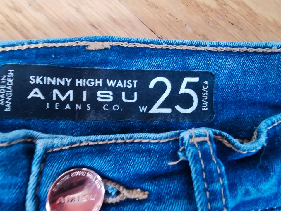 Jeans Mädchen skinny high waist w25 amisu new Yorker in Leuna