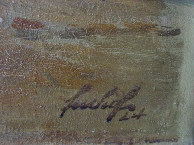 Rothenburg ob der Tauber Öl auf Leinwand Gemälde signiert 1927 in Witten