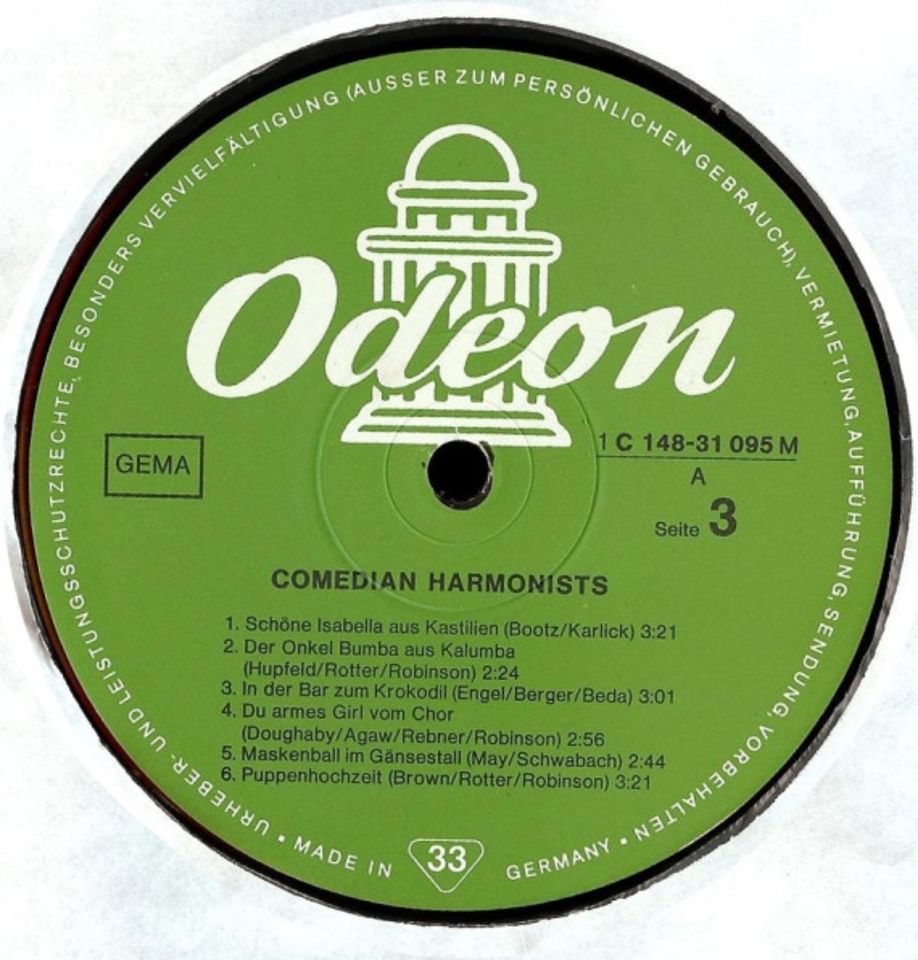 Doppelalbum Comedian Harmonists Vinyl in Seinsheim