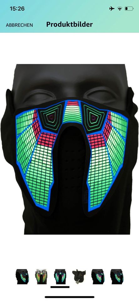 Ucult Soundaktivierte LED Maske LED-Maske + Sheriff Hut in Brühl