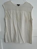 Massimo Dutti L Bluse top ärmellos wie neu weiß-beige München - Maxvorstadt Vorschau