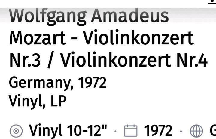 Verkaufe Mozart David Oistrach LP in Bendorf (Holstein)