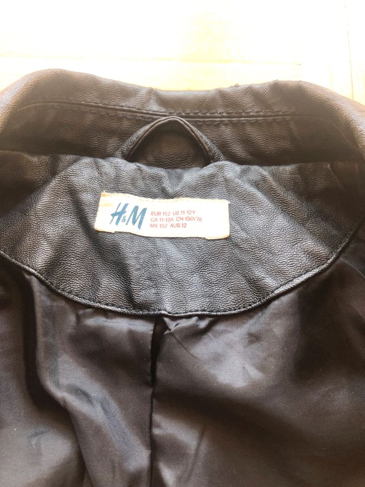 H&M Jacke Kunst Leder Mädchen Biker Bikerjacke in Gieboldehausen