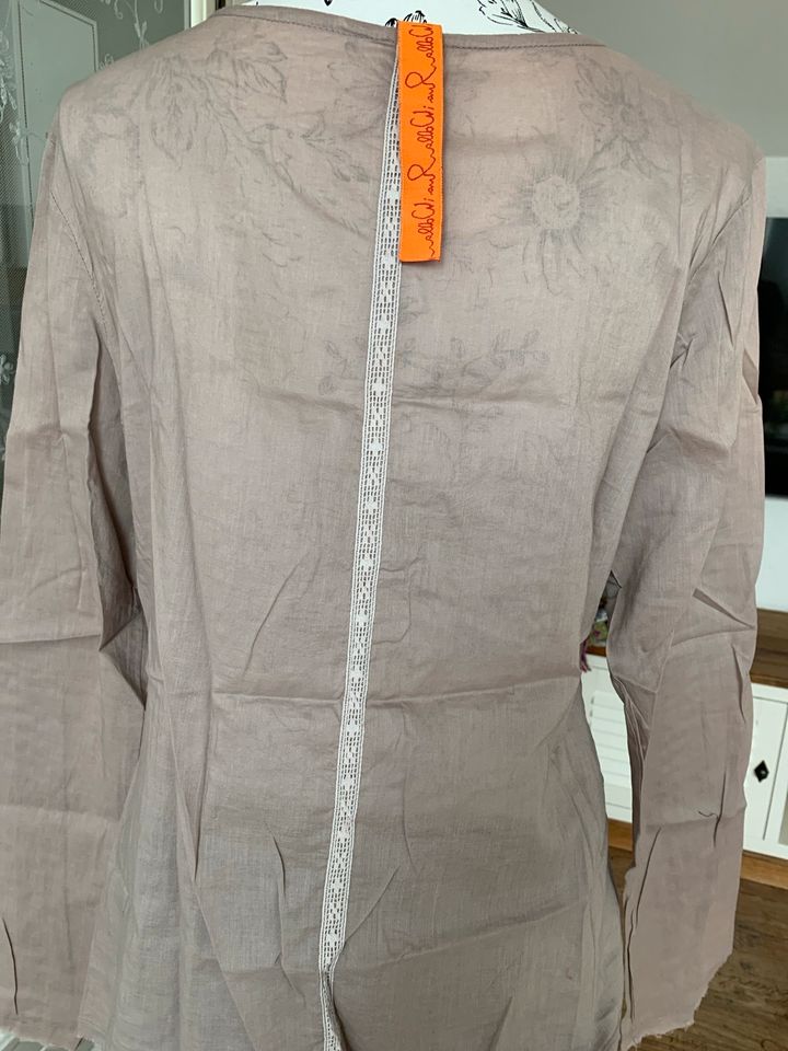 EWA i WALLA Voile Bluse Gr. M/L taupe, passt zu MAGNOLIA in Zell i. Fichtelgebirge