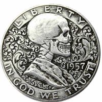 1/2 half Dollar Münze Medaille - 1957 - Liberty Skull Special Rheinland-Pfalz - Uersfeld Vorschau