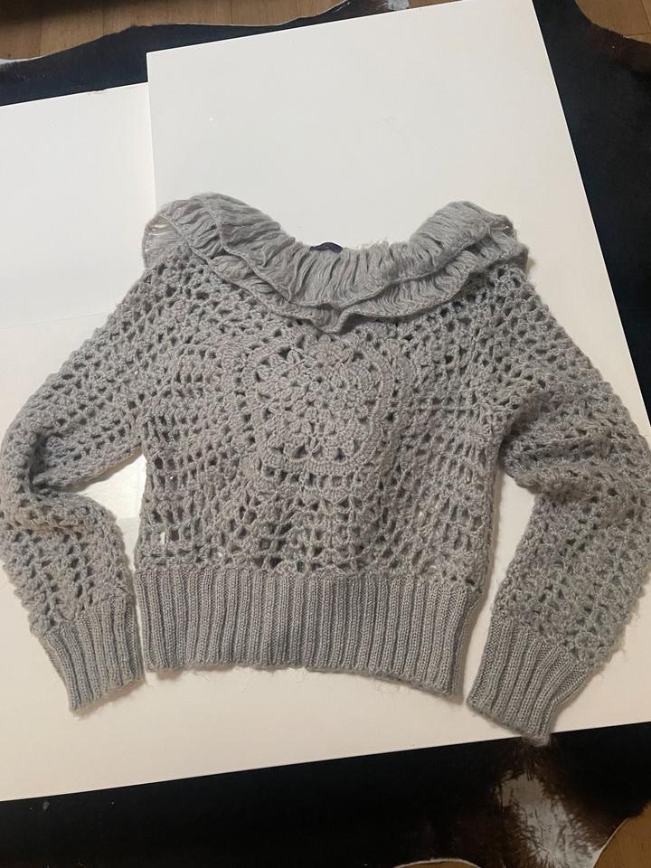 Cashmere Kaschmir Wolle 100% Strickjacke Grau S-M 36/38 in München