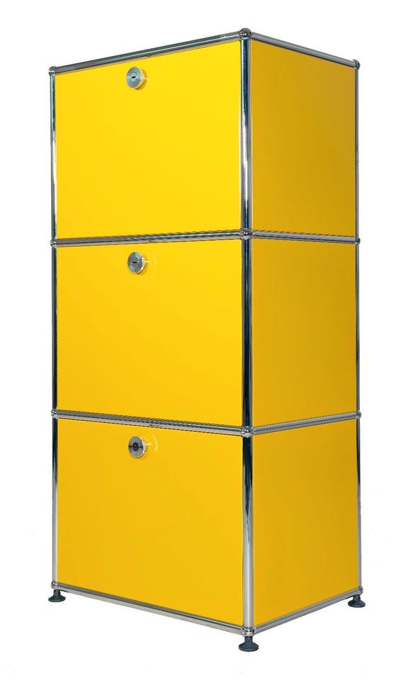 USM Haller Sideboard 1x3 (Goldgelb, 50er Breite, Refurbished) inkl. 4Classics Pflegeset in Frankfurt am Main