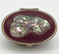 Vintage Pillendose Schmuckbox Abalone Muschel Silber Schatulle Schwerin - Altstadt Vorschau