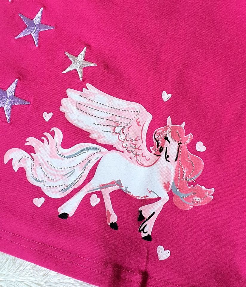 Kinder Mädchen Langarm Einhorn Kleid Gr. 122 Tunika Langarmkleid in Wolbeck