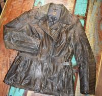 GIPSY Lederjacke Jacke Damen Bikerjacke Dark Olive Top Zustand Berlin - Köpenick Vorschau
