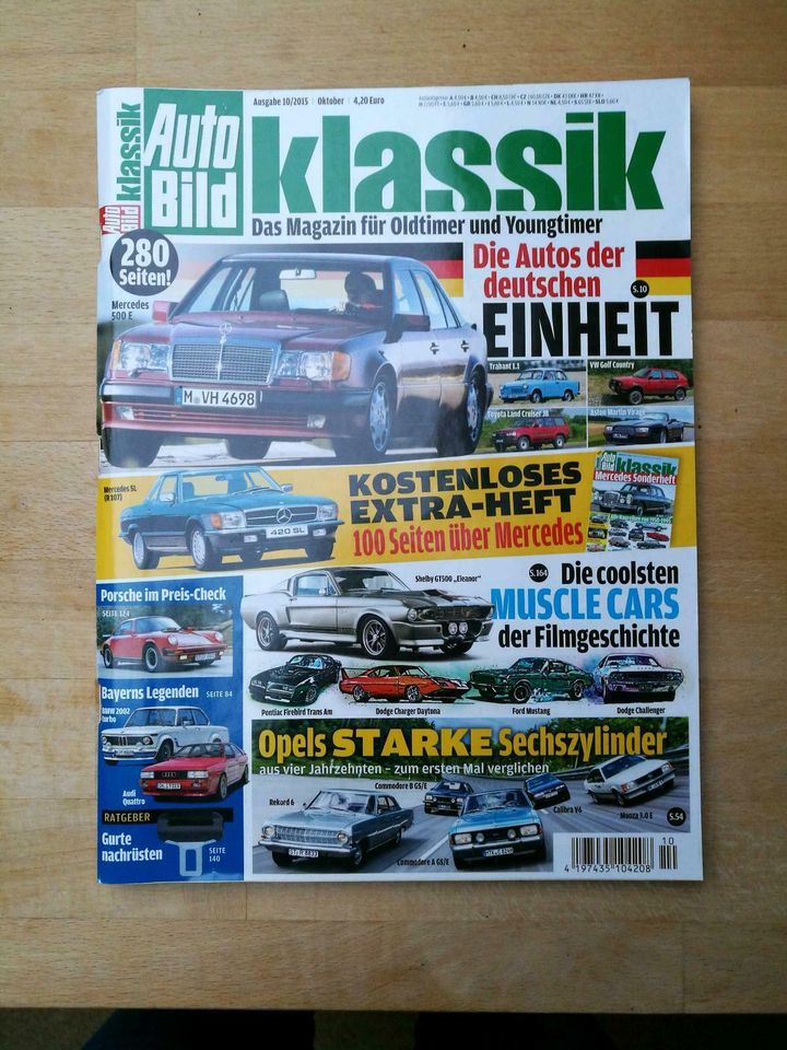 Auto Bild Klassik Zeitschrift von 10/2015 Opel 6 Zyl. Filmauto in Bad Schönborn