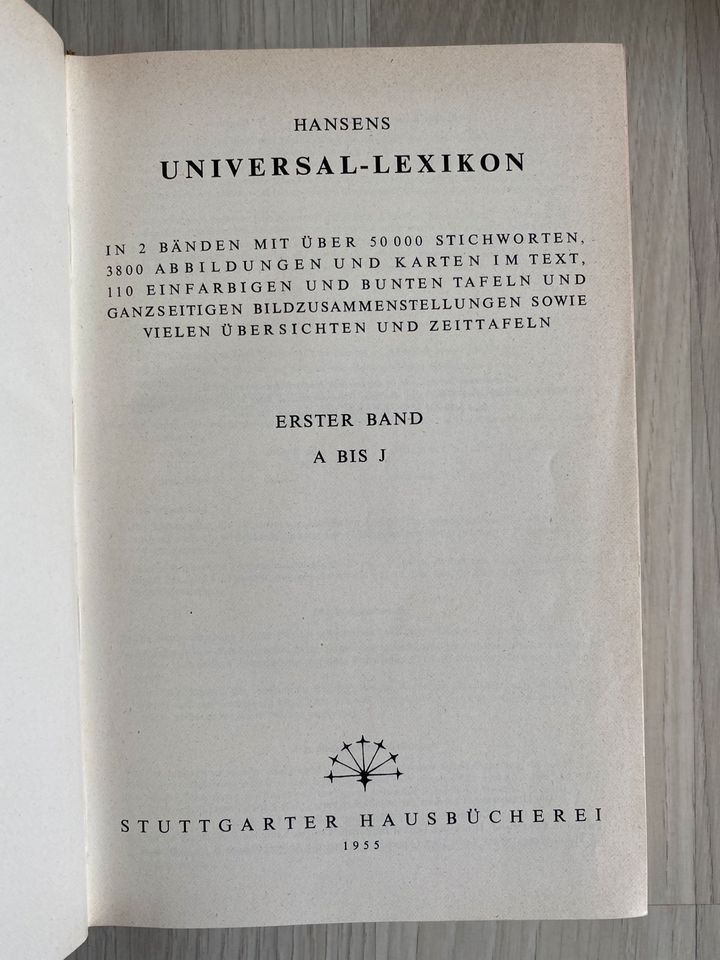 Hansens Universal Lexikon Band 1 & 2 (1955) in Ahrensburg