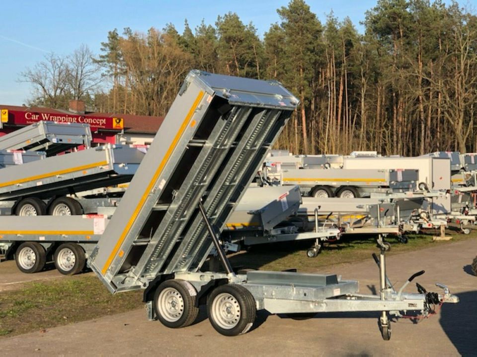 ⭐ Anhänger Eduard e-Kipper 2700kg 256x150x30cm Rampen NEU 63 in Schöneiche bei Berlin