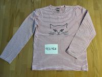 Shirt Langarmshirt rot weiß Katze Glitzer 122/128 Nordrhein-Westfalen - Schwerte Vorschau