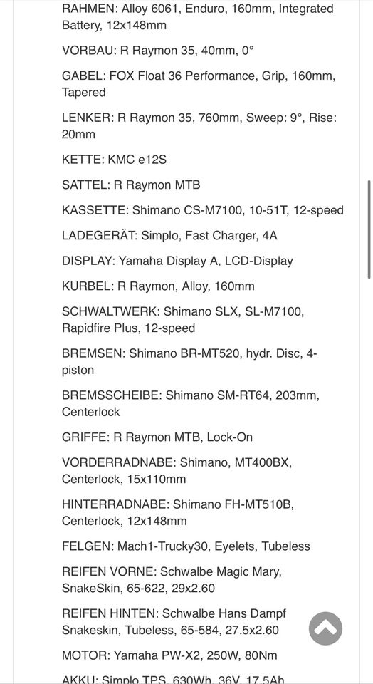 Raymon Trailray 10.0 E   Rahmen 52cm in Gau-Algesheim