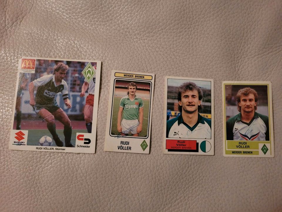 Panini ungeklebt 1983, 1985, 1986, Rudi Völler in Bremen