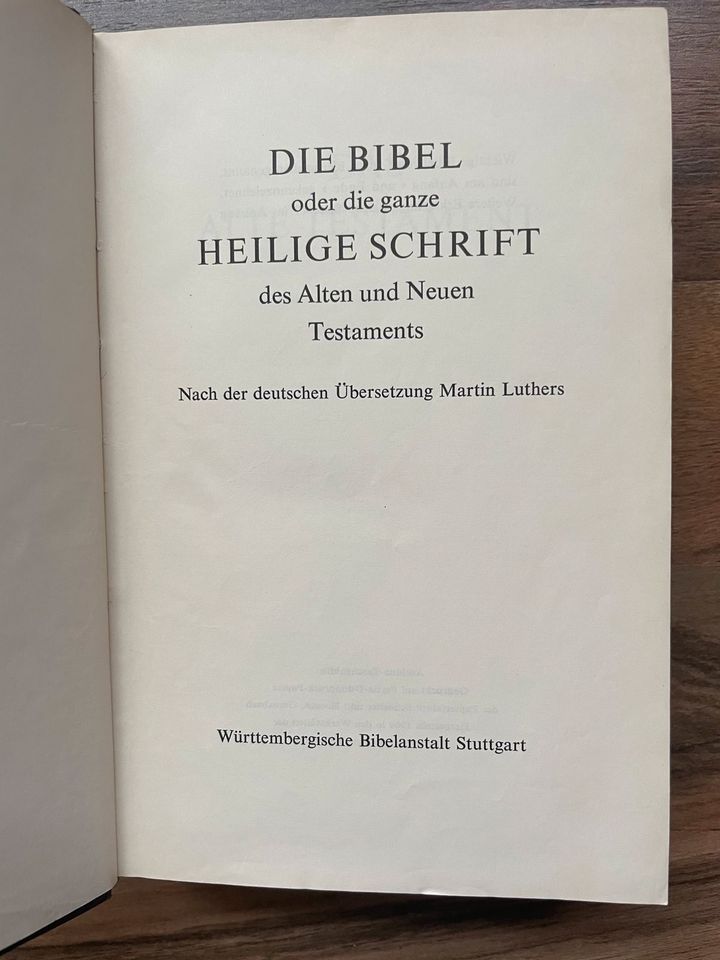 Bibel oder die ganze heilige Schrift mit bunten Karten von 1969 in Wuppertal