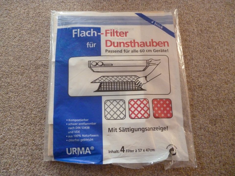 URMA 2 Flach-Filter für Dunsthauben 57x47 cm für alle 60 Geräte in Sergen