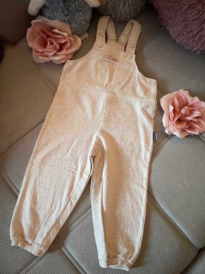 ✨Jako-o✨ Sweat- Latzhose beige, Gr. 80/86 *personalisiert LEON in Bochum