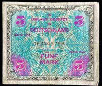 Alliierten Geld  -  5 MARK  1944  -  brit. Ausgabe Baden-Württemberg - Freiburg im Breisgau Vorschau