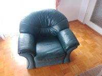 Sessel echtes Leder grün, Wohnzimmersessel ohne Beschädigung Bayern - Uffenheim Vorschau