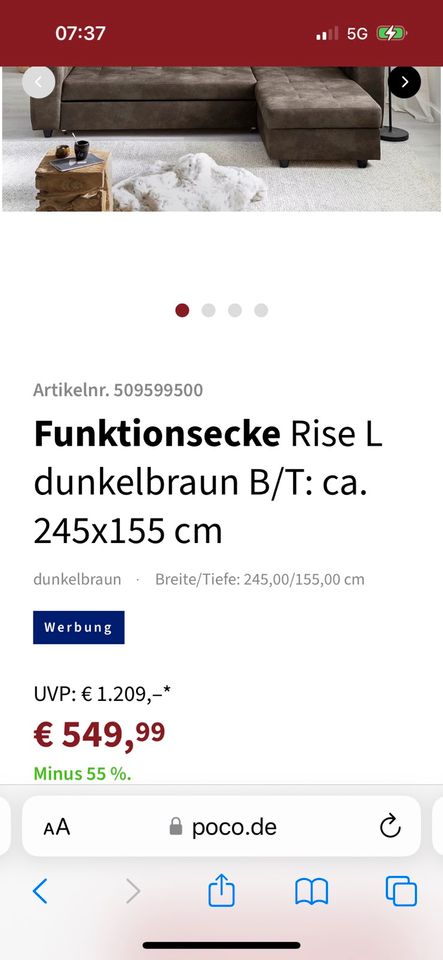 Couch Funktionsecke in München