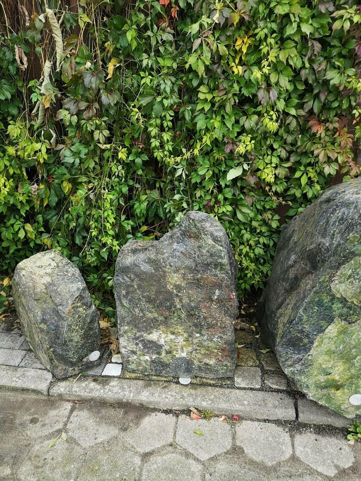 Exklusive Naturstein Unikate Findlinge Monolithen Quellsteine, in Hammoor