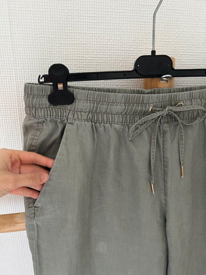 H&M Damen Leinenhose Sommerhose aus 100% Leinen Gr. 40 in Bünde