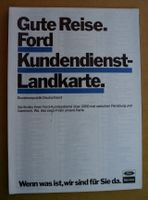 Ford Sammler alter Schätze - Ford Kundendienst-Landkarte von 1985 Nordrhein-Westfalen - Herford Vorschau