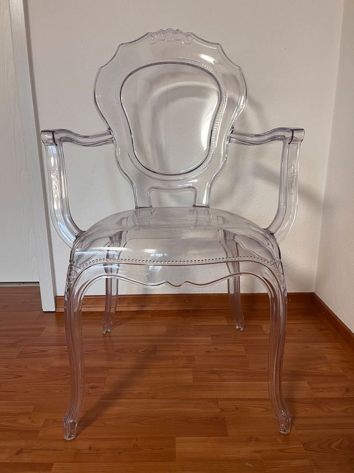2x Stuhl transparent im Barock Stil in Leimen