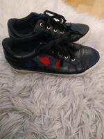 blumen Stickerei Sneaker Schnür Lauf Lack kunstleder Rosen blau Hessen - Darmstadt Vorschau