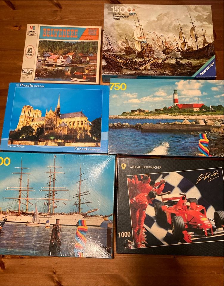 6 Puzzel Schmidt Ravensburger 1000 1500 Teile in Aschendorf Stadt Papenburg